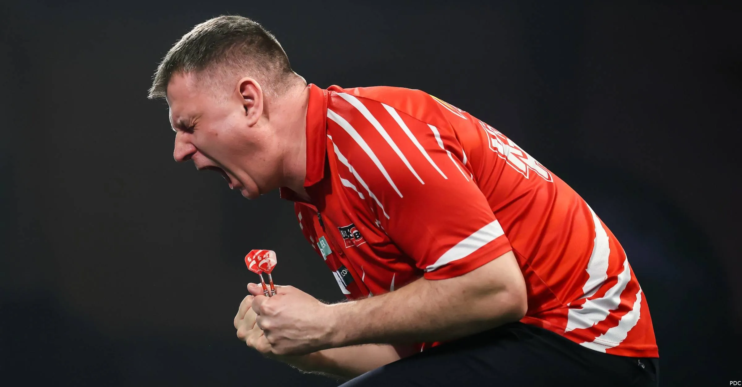 Dartspodium tijdens een European Tour-toernooi